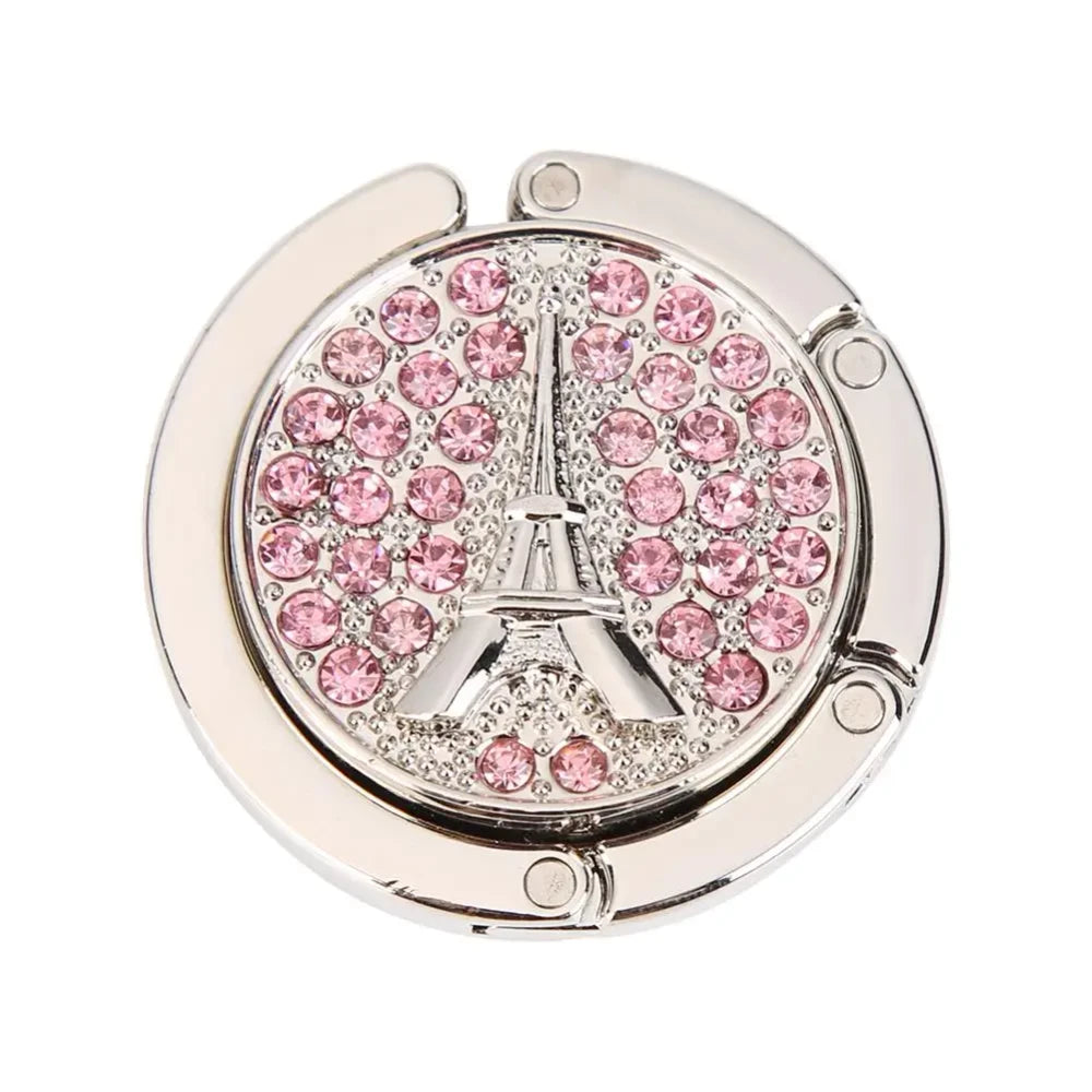Portable Rose Pattern Purse Hanger