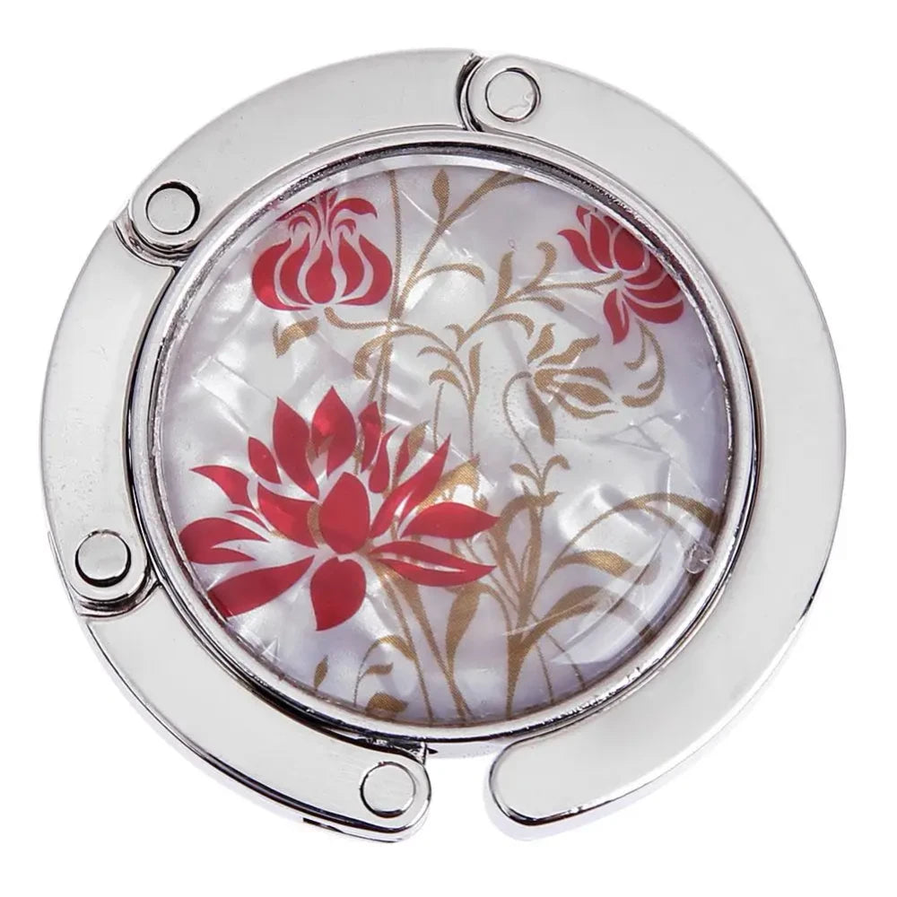 Portable Rose Pattern Purse Hanger