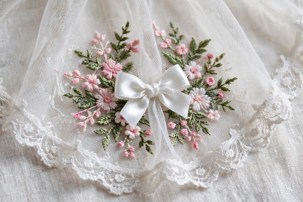 Bowknot Embroidery Retro Heavy Craft Floral Sexy Lingerie