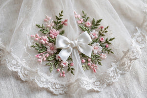 Bowknot Embroidery Retro Heavy Craft Floral Sexy Lingerie