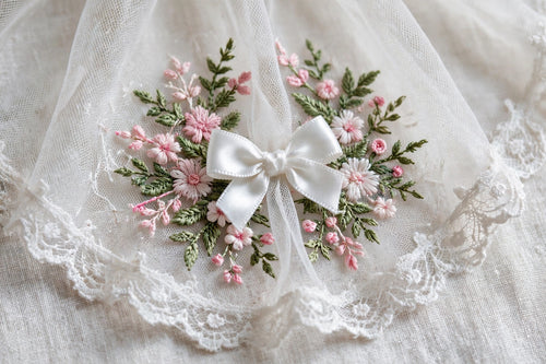 Bowknot Embroidery Retro Heavy Craft Floral Sexy Lingerie