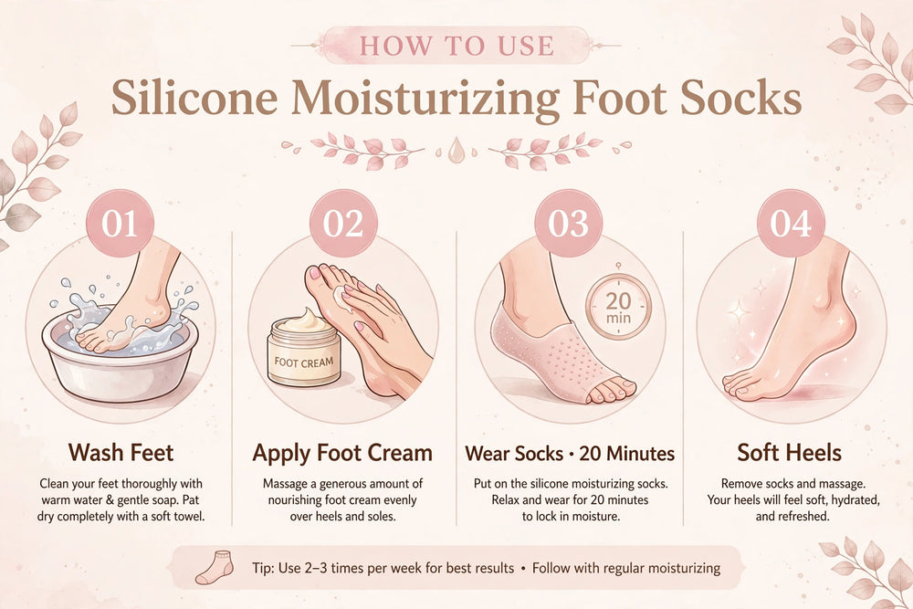 Cloud Heel Repair — Reusable Silicone Foot Mask Socks